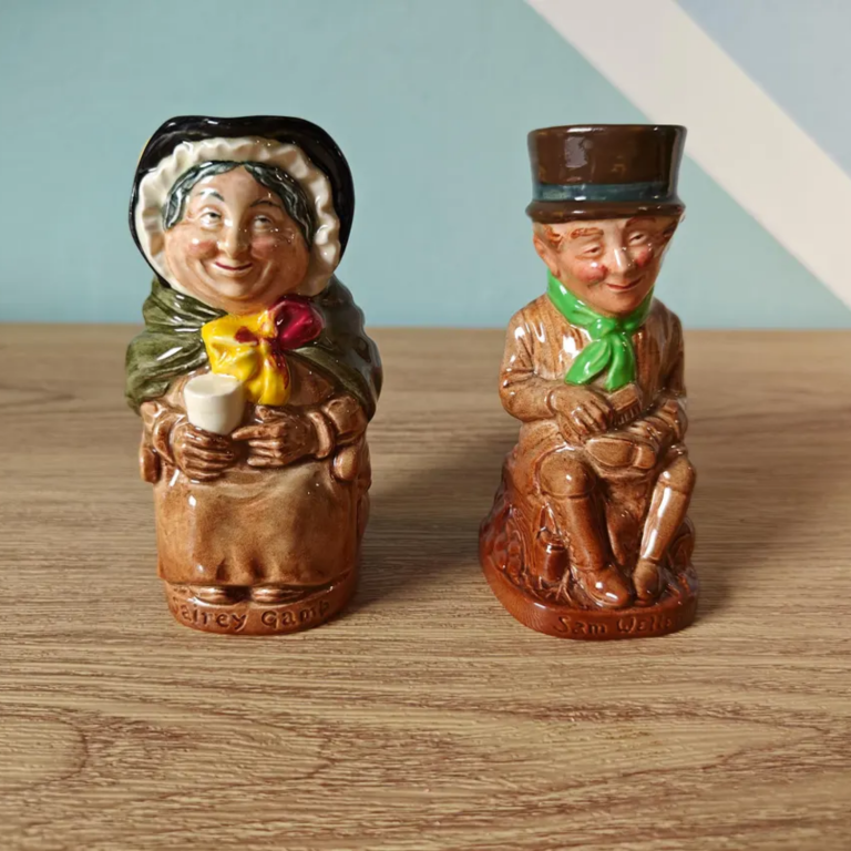 Rare Dickens Toby jugs - Sairey Gamp and Sam Weller - 1940s/1950s Royal Doulton - D6263 & D6265