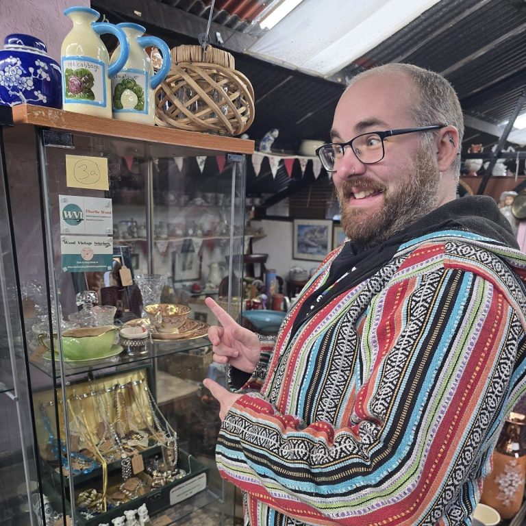 Charlie Wand, owner of Wand Vintage, a vintage decor and interiors shop based in Exeter Devon