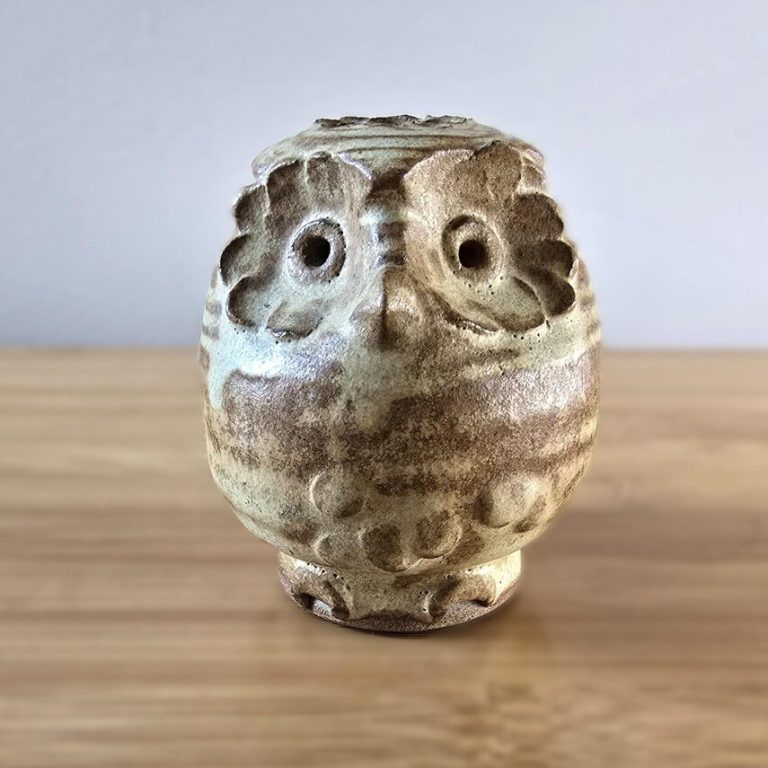 studio pottery owl pot pourri holder room diffuser room scenter