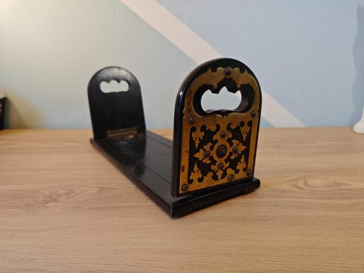 Antique Coromandel and Brass bookslide