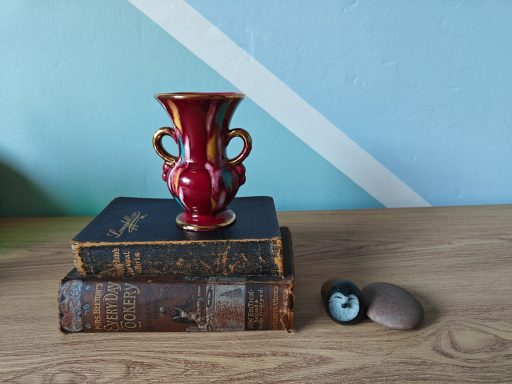 West German Jasba drip glaze urn 