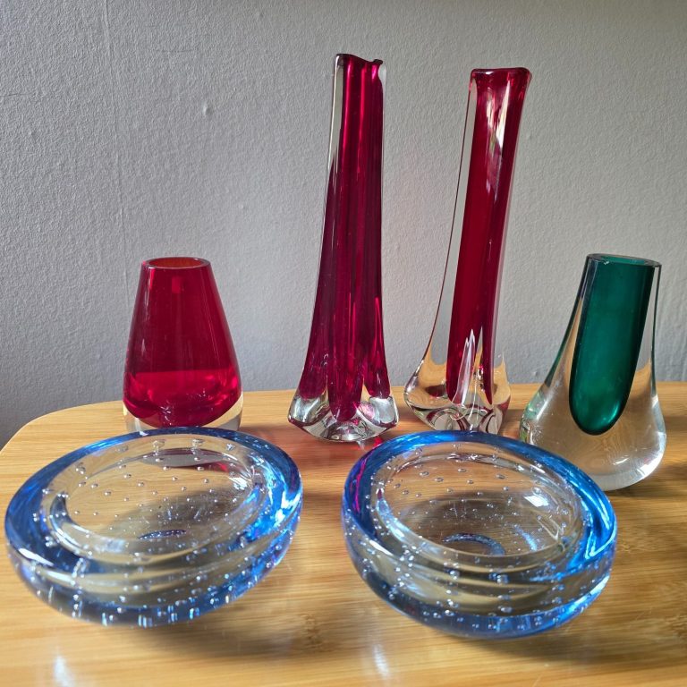 A selection of whitefriars glassware